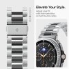 Spigen Modern Fit 316L Bransoleta stalowa Samsung Galaxy Watch 8 / Watch 8 Classic 40mm 44mm 46mm Srebrna